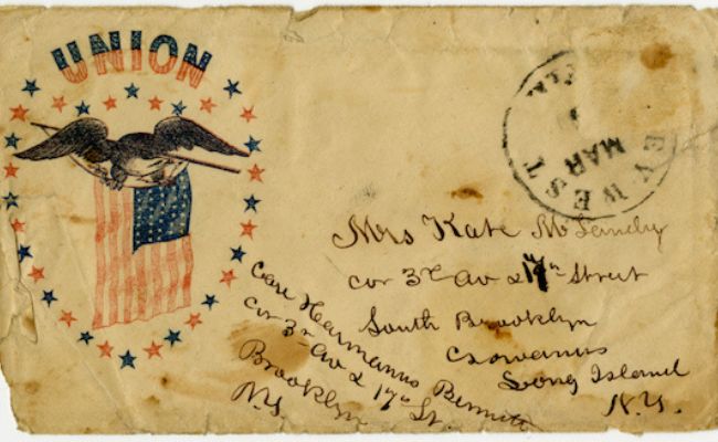 Photography of a historical letter written during the civil war