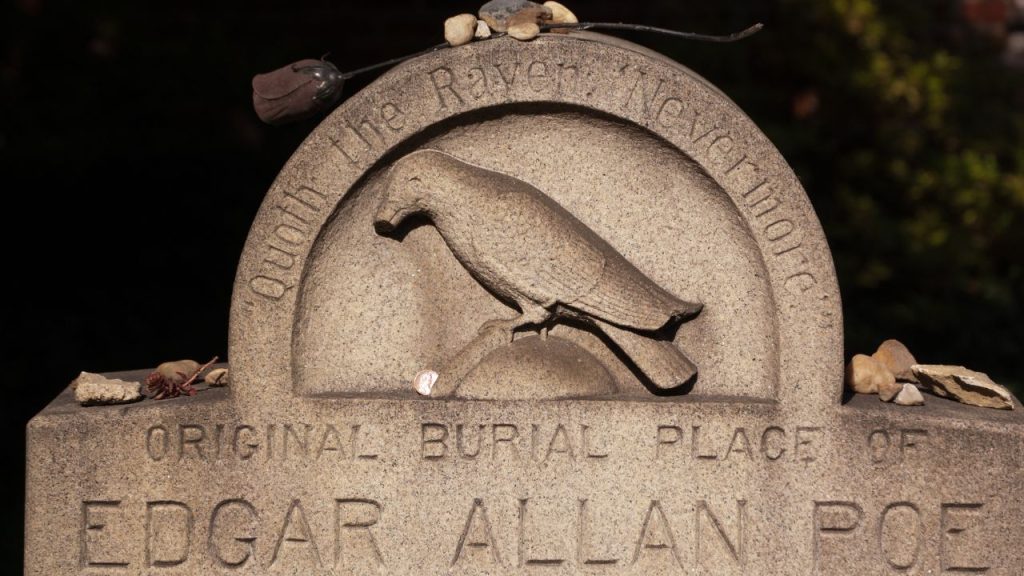 Edgar Allan Poe's headstone 