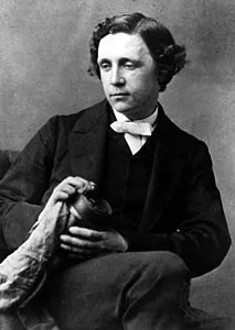 Lewis Carroll in a black suit.
