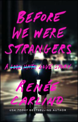 Before we were strangers book cover two people on the street sidewalk