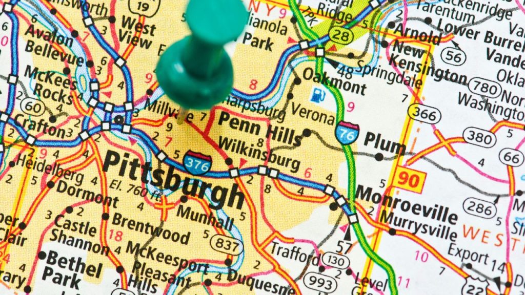 map of pittsburgh