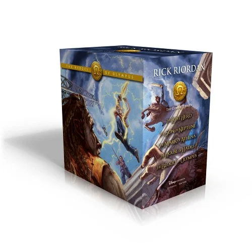 The Heroes of Olympus cover with a giant cyclops.