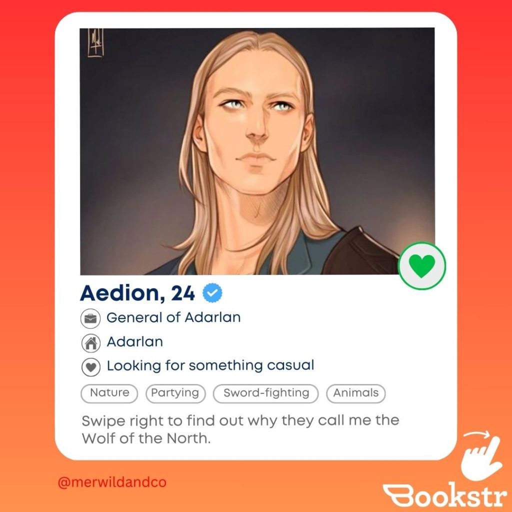 Website profile with blonde long haired man looking to the distance with basic information below him