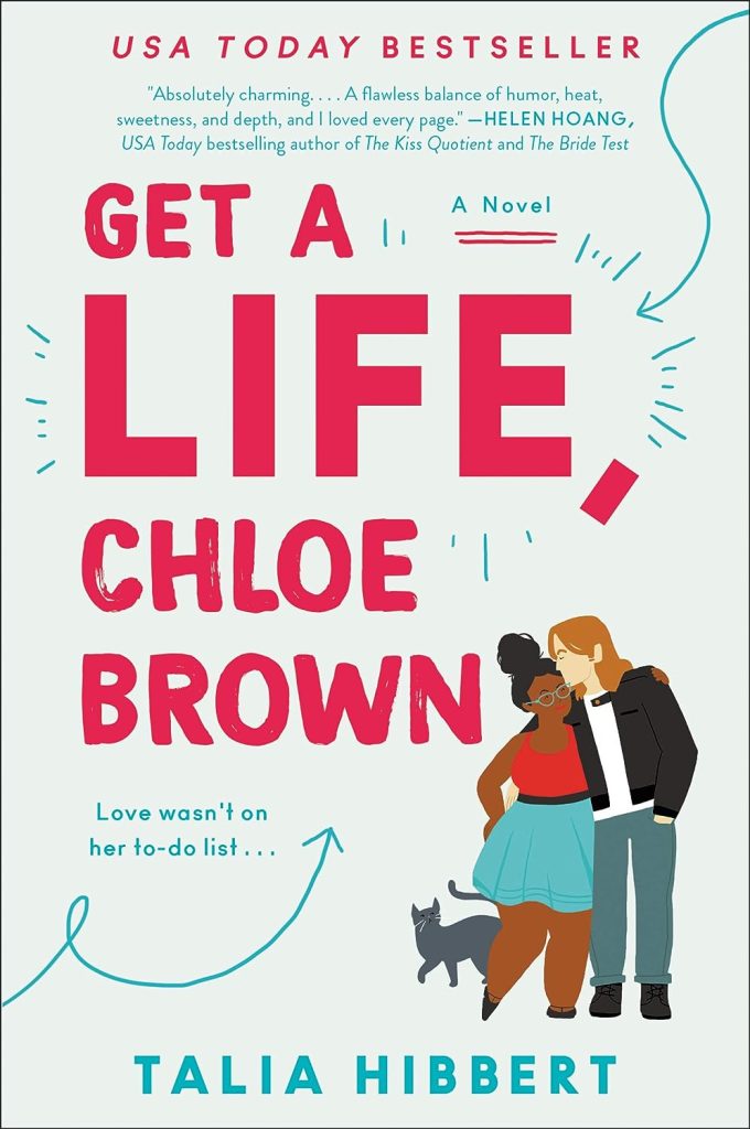 get a life, chloe brown book cover, a girl, a boy and a cat