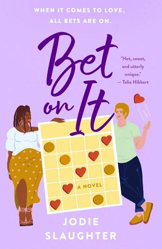 bet on it book cover, with a black woman and a white man