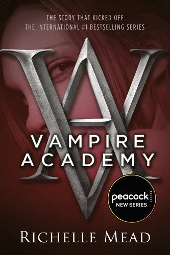 An overlapping "V" and "A" are in the center of the cover with a woman's face in the background of a reddish cover.