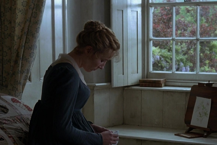 emma thompson portraying Elinor Dashwood in Sense and Sensibility