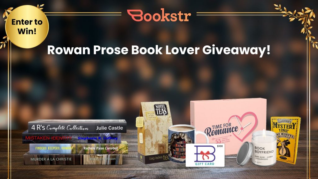 Rowan Prose and Bookstr Promotional banner for a giveaway