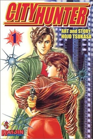 City Hunter by Hojo Tsukasa man holding woman and pointing gun.