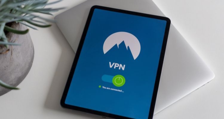 tablet with a VPN screen