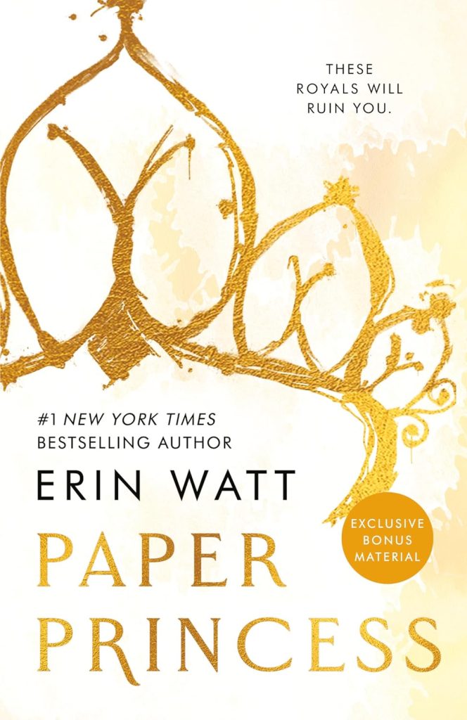 Paper Princess by Erin Watt. A painted crown on the cover.