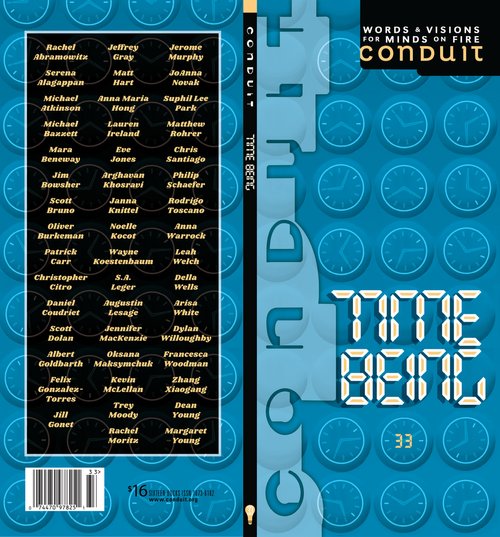 'Conduit' 33rd issue with clocks against a blue background.