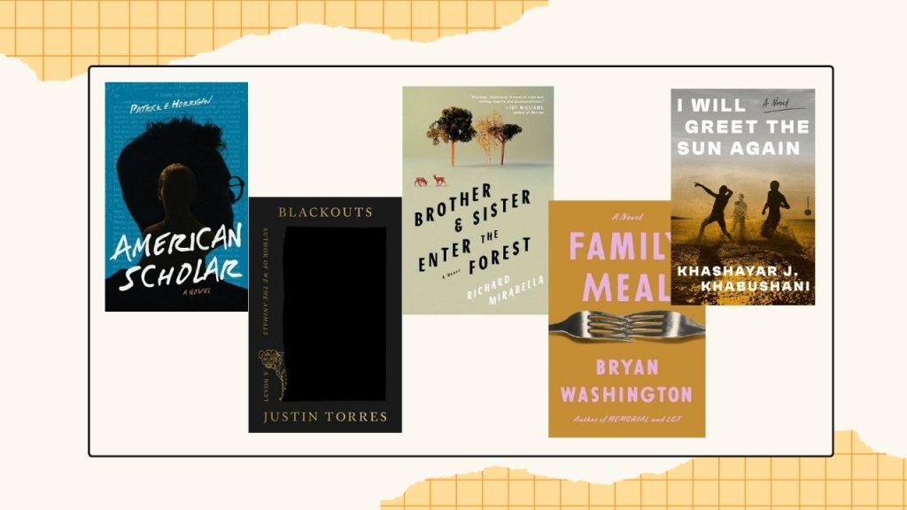 Five book covers to showcase the finalists for the Gay Fiction category.
