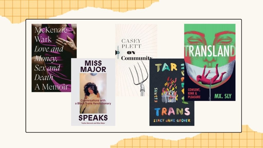Five book covers to showcase the finalists for the Transgender Nonfiction category.