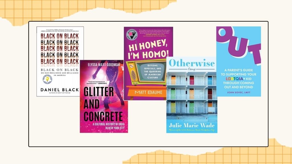 Five book covers to showcase the finalists for the LGBTQ+ Nonfiction category.