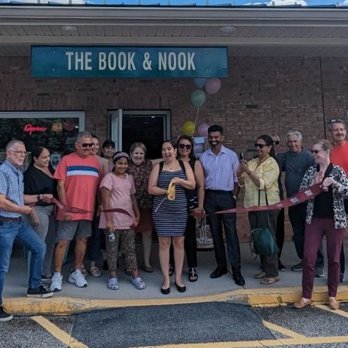 Ribbon Cutting ceremony for the Book and Nook, Latina owned bookstore in Warwick NY.