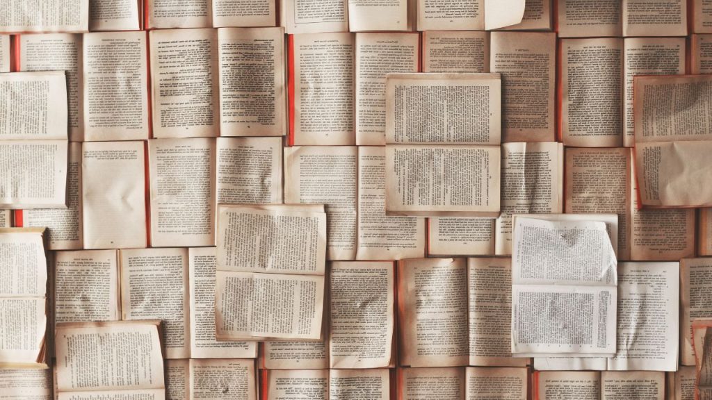Multiple opened books