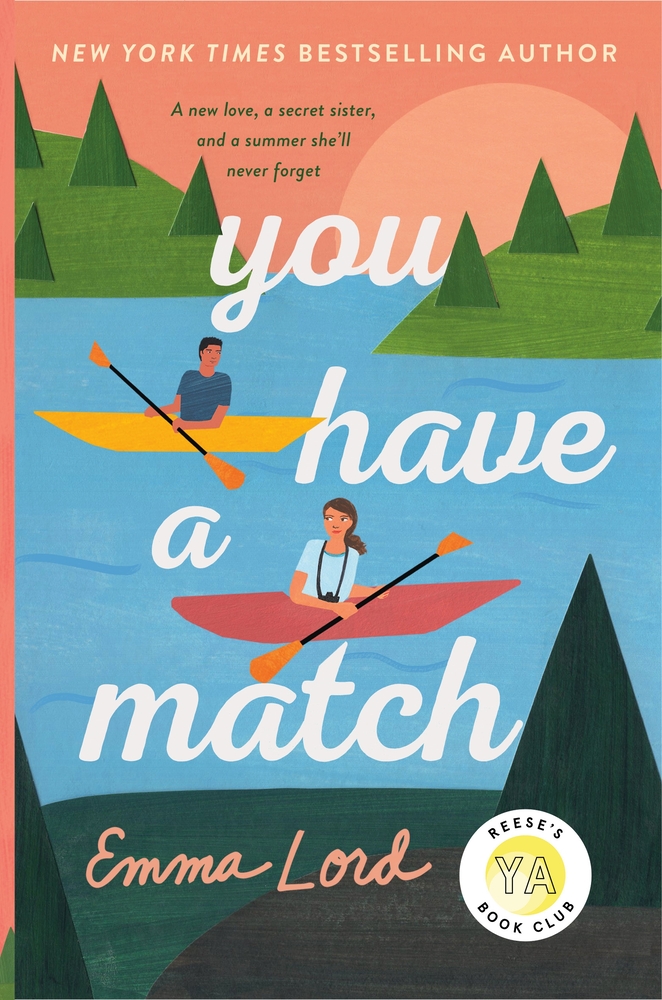 You Have a Match cover. A girl and a boy are kayaking on a lake at sunset.
