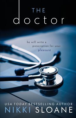 The Doctor book cover. Blue, grey, and black close-up of a doctor's stethoscope lying on an x-ray.