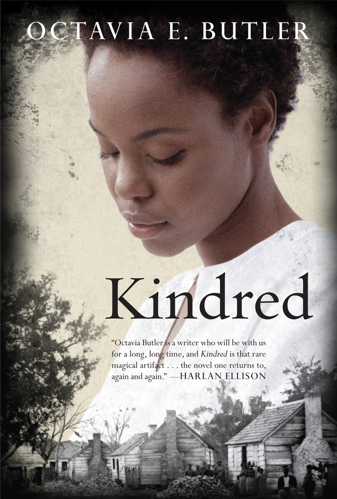 Young African American woman on the cover of Kindred by Octavia Butler