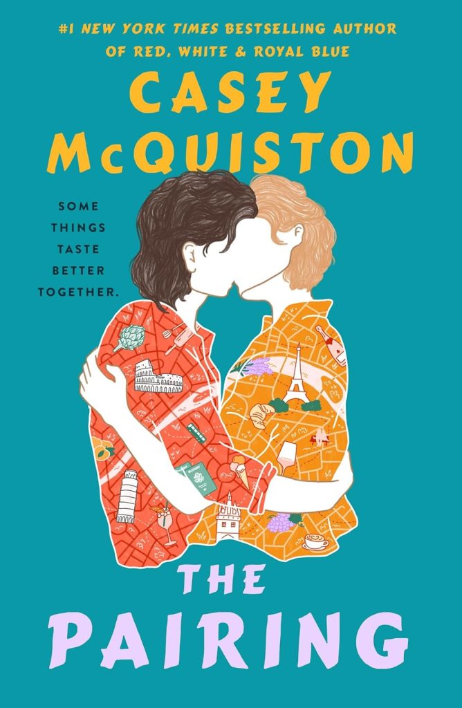The Pairing cover by Casey McQuiston. Two boys embracing and kissing.