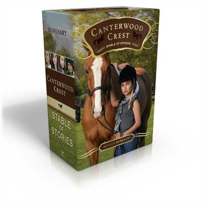 Canterwood Crest Book box depicting a woman standing before a large horse.