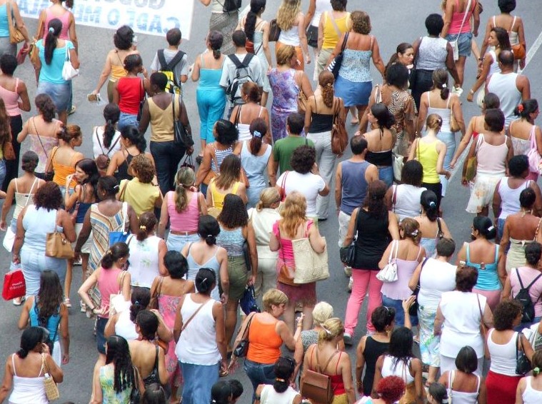 A crowd of people.