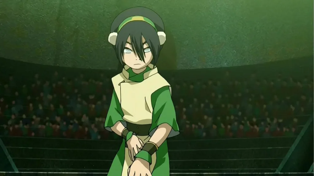 Toph Beifong adjusting her stance