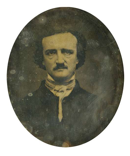 Black and white of author, poet Edgar Allen Poe