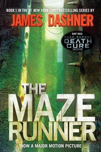 'The Maze Runner' by James Dashner book cover showing tall walls of the maze