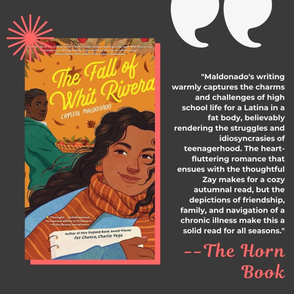 The Fall of Whit Rivera cover, teenager smiling in a scarf looking over her shoulder.