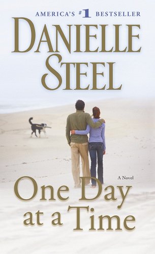'One Day ata Time' book cover showing a couple standing on the beach with a dog.