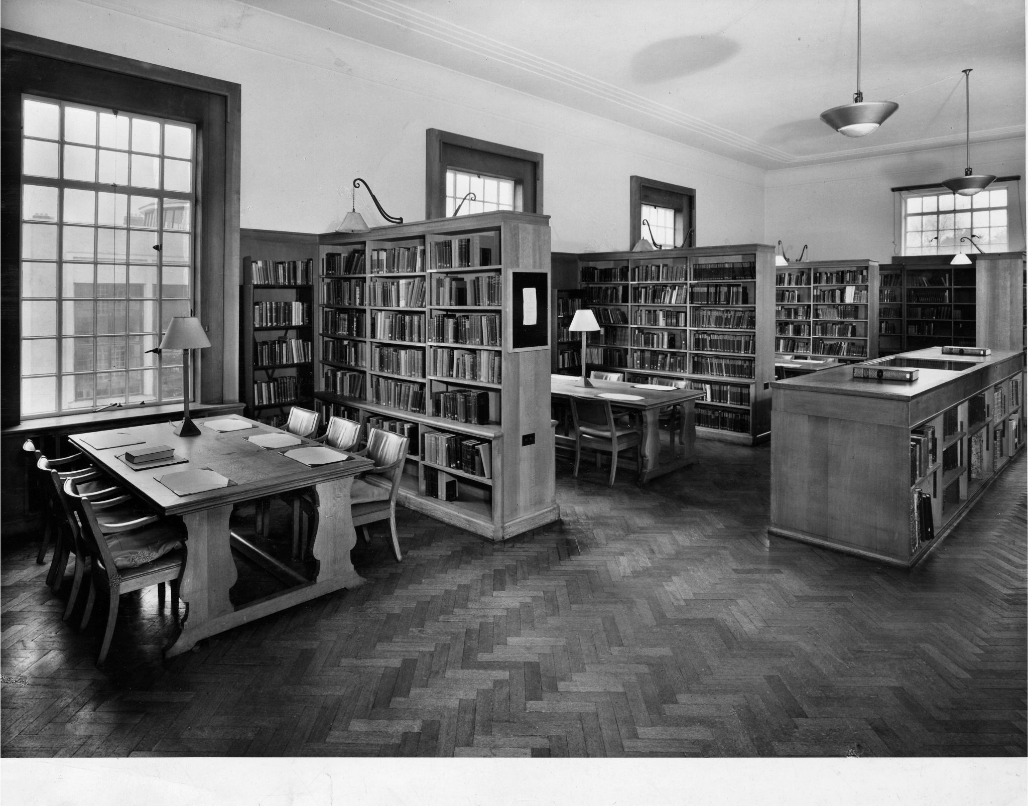 Black and white of St. Anne's College Library, 1952