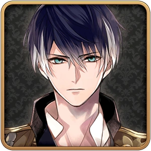 A young, anime-style Napoleon Bonaparte facing forward on a black background with a gold frame.