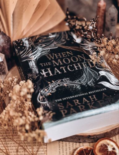 Image provided by Bookstagrammer Steph of a book called "When the Moon Hatched by Sarah A. Parker.