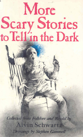 A white book cover with red text and a scary image on the front.