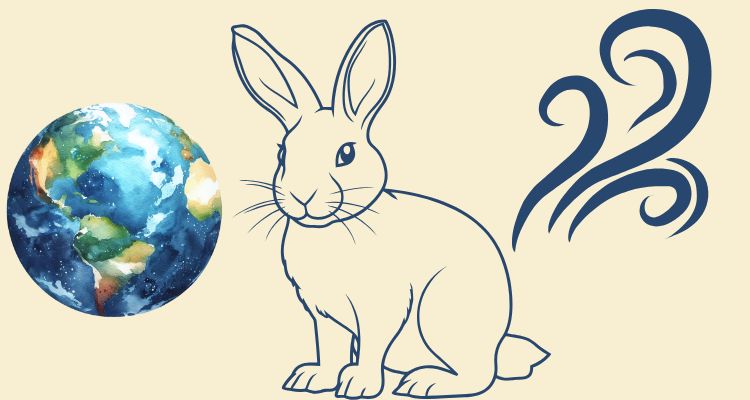 A rabbit with the Earth and wind.