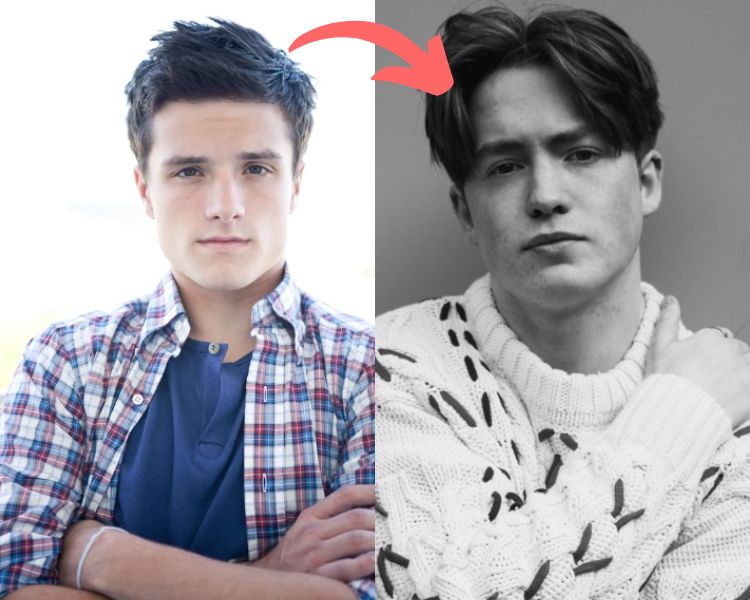 Josh Hutcherson beside an image of Kit Connor.