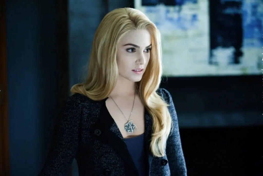Rosalie Hale looking at something offscreen.