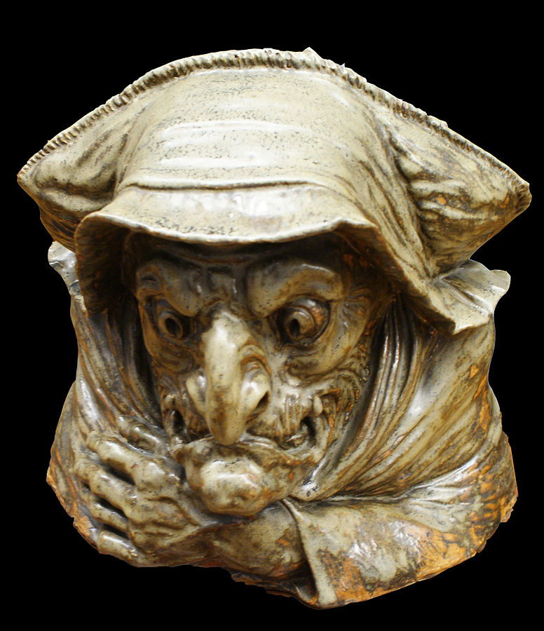 A golden Baba Yaga sculpture from 1898.