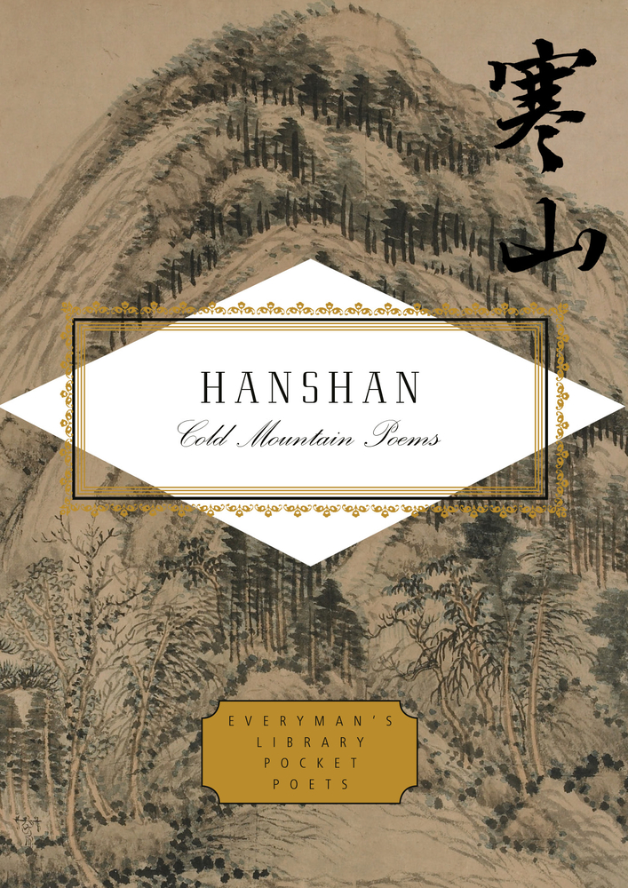 Cover of Cold Mountain Poems by Hanshan, featuring traditional Chinese artwork of a mountainous landscape with dense trees.