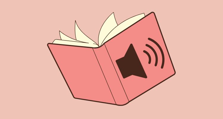 Book with a speaker on it.