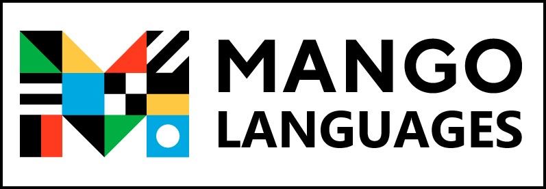 Mango Languages logo consisting of a large M with different colors.