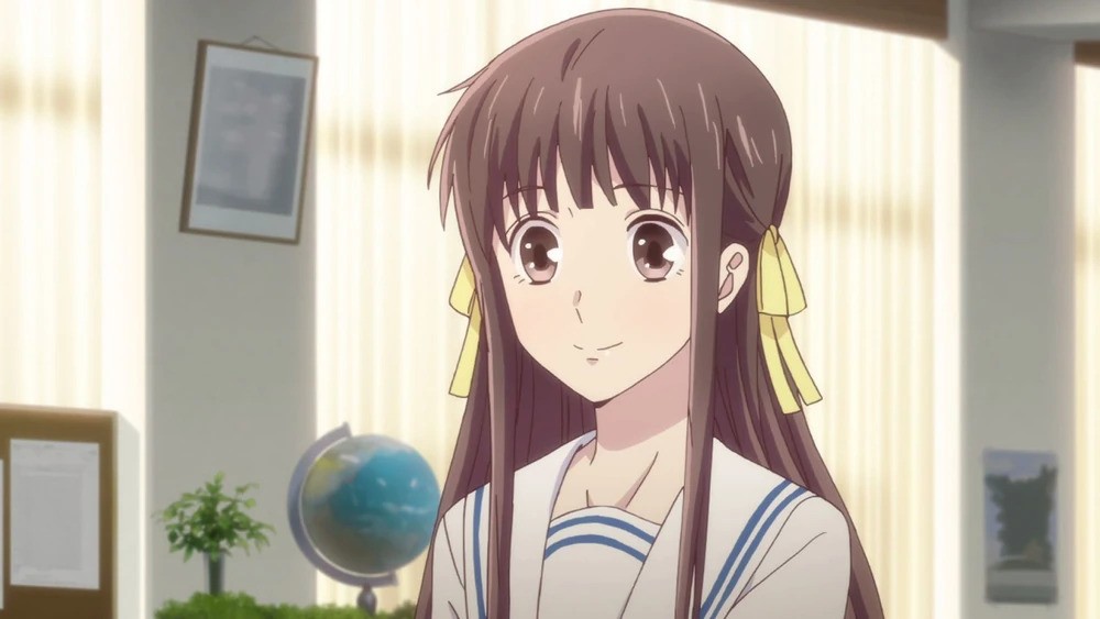 Honda Tōru from the 2019 anime smiling at someone off camera