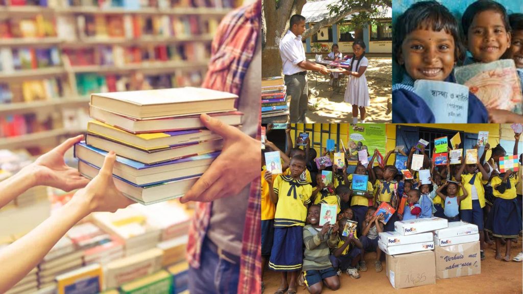 Donating books to children in poorer countries and seeing them smile.