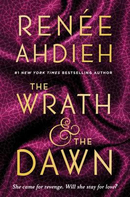 'The Wrath & the Dawn' by Renée Ahdieh book cover showing dark purple cloth wrinkled and rumpled