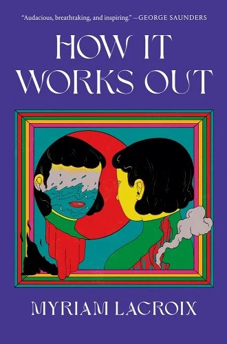 How It Works Out cover with a solid purple background and colorful graphic of an abstract portrait with a woman looking at her reflection.