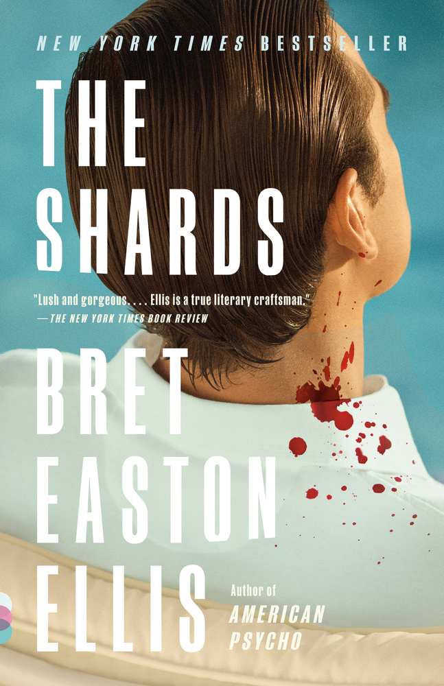 The back of a man's head covered in blood for the shards by Bret Easton Ellis