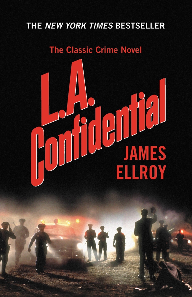 Police officers investigate a scene for la confidential James Ellroy.