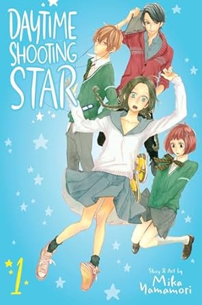 Daytime Shooting Star By Mika Yamamori. A group of four individuals on a blue background with faint white stars.